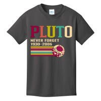 Pluto Never Forget 19302006 Solar System Planet Kids T-Shirt