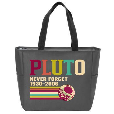 Pluto Never Forget 19302006 Solar System Planet Zip Tote Bag