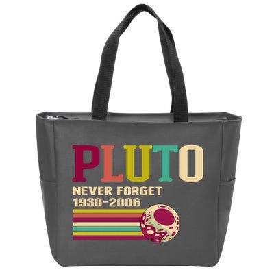 Pluto Never Forget 19302006 Solar System Planet Zip Tote Bag