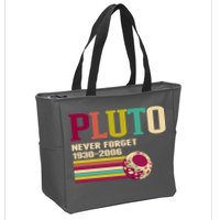 Pluto Never Forget 19302006 Solar System Planet Zip Tote Bag
