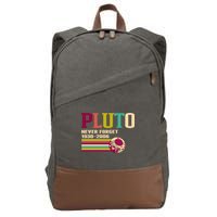 Pluto Never Forget 19302006 Solar System Planet Cotton Canvas Backpack