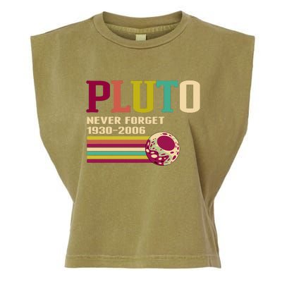 Pluto Never Forget 19302006 Solar System Planet Garment-Dyed Women's Muscle Tee