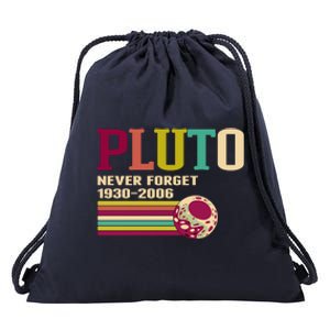 Pluto Never Forget 19302006 Solar System Planet Drawstring Bag