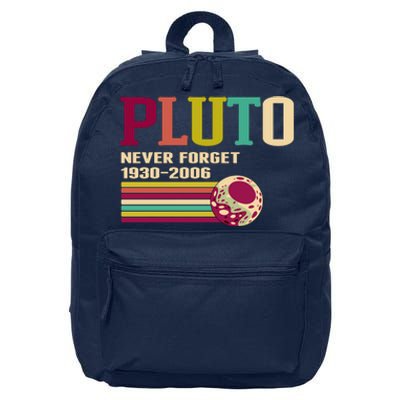 Pluto Never Forget 19302006 Solar System Planet 16 in Basic Backpack