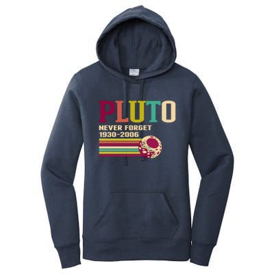 Pluto Never Forget 19302006 Solar System Planet Women's Pullover Hoodie