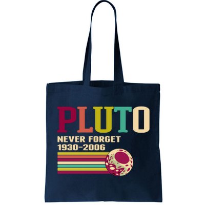 Pluto Never Forget 19302006 Solar System Planet Tote Bag