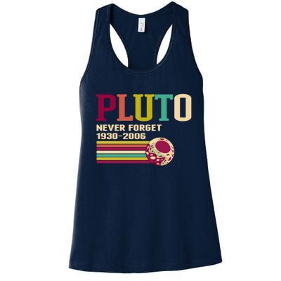 Pluto Never Forget 19302006 Solar System Planet Women's Racerback Tank