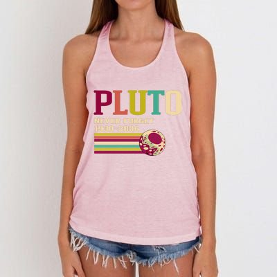 Pluto Never Forget 19302006 Solar System Planet Women's Knotted Racerback Tank