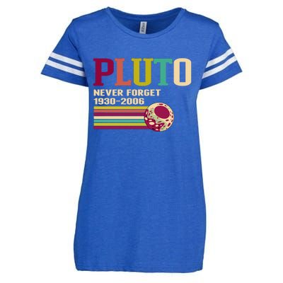 Pluto Never Forget 19302006 Solar System Planet Enza Ladies Jersey Football T-Shirt