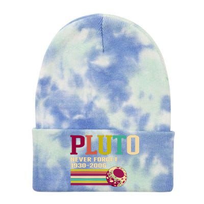 Pluto Never Forget 19302006 Solar System Planet Tie Dye 12in Knit Beanie