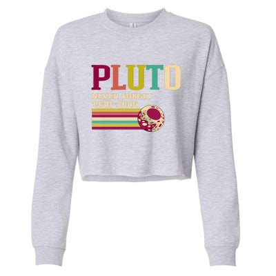 Pluto Never Forget 19302006 Solar System Planet Cropped Pullover Crew