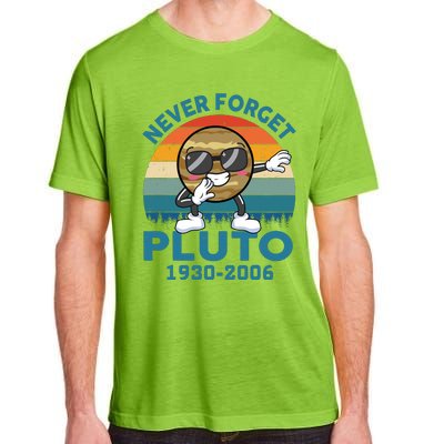 Pluto Never Forget 1930 2006 Space Science Teacher Adult ChromaSoft Performance T-Shirt