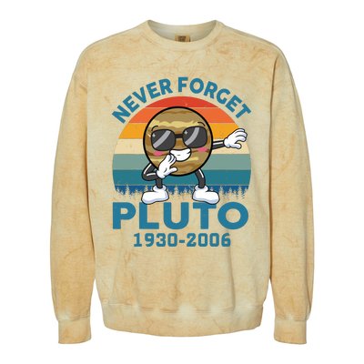 Pluto Never Forget 1930 2006 Space Science Teacher Colorblast Crewneck Sweatshirt