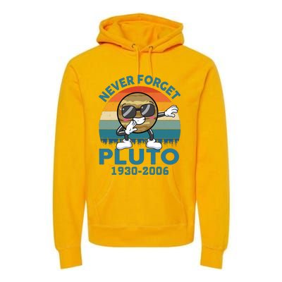 Pluto Never Forget 1930 2006 Space Science Teacher Premium Hoodie