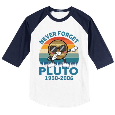 Pluto Never Forget 1930 2006 Space Science Teacher Baseball Sleeve Shirt