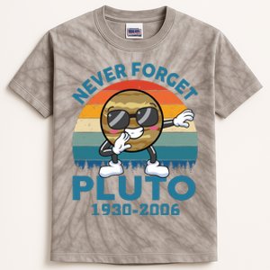 Pluto Never Forget 1930 2006 Space Science Teacher Kids Tie-Dye T-Shirt