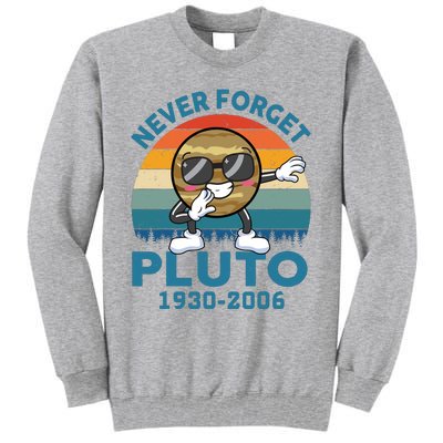 Pluto Never Forget 1930 2006 Space Science Teacher Tall Sweatshirt