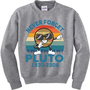 Pluto Never Forget 1930 2006 Space Science Teacher Kids Sweatshirt