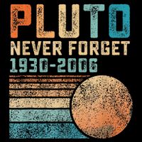 Pluto Never Forget Funny Astronomy Space Science Nerd Drawstring Bag
