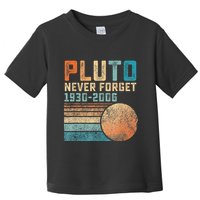 Pluto Never Forget Funny Astronomy Space Science Nerd Toddler T-Shirt
