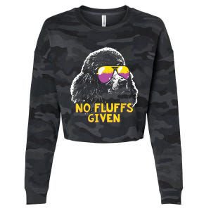 Poodle No Fluffs Funny Gifts Cropped Pullover Crew