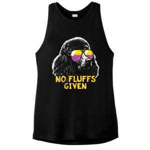 Poodle No Fluffs Funny Gifts Ladies PosiCharge Tri-Blend Wicking Tank