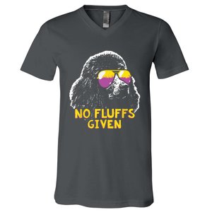 Poodle No Fluffs Funny Gifts V-Neck T-Shirt