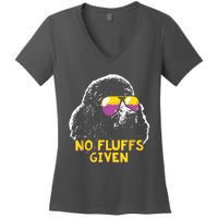 Poodle No Fluffs Funny Gifts Women's V-Neck T-Shirt