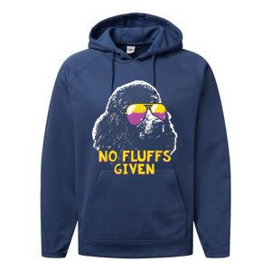 Poodle No Fluffs Funny Gifts Performance Fleece Hoodie