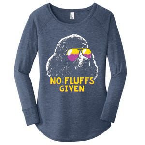 Poodle No Fluffs Funny Gifts Women's Perfect Tri Tunic Long Sleeve Shirt