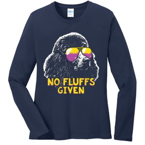 Poodle No Fluffs Funny Gifts Ladies Long Sleeve Shirt