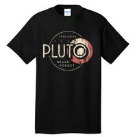 Pluto Never Forget Funny Pluto Pluto Lover Pluto Tall T-Shirt