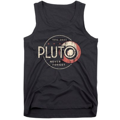 Pluto Never Forget Funny Pluto Pluto Lover Pluto Tank Top