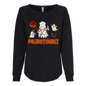 Phlebotomist Nurse Funny Boo Ghost Nurse Squad Halloween Cute Gift Womens California Wash Sweatshirt