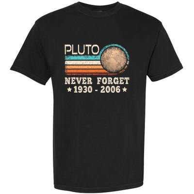 Pluto Never Forget Funny Planet Space Science Garment-Dyed Heavyweight T-Shirt