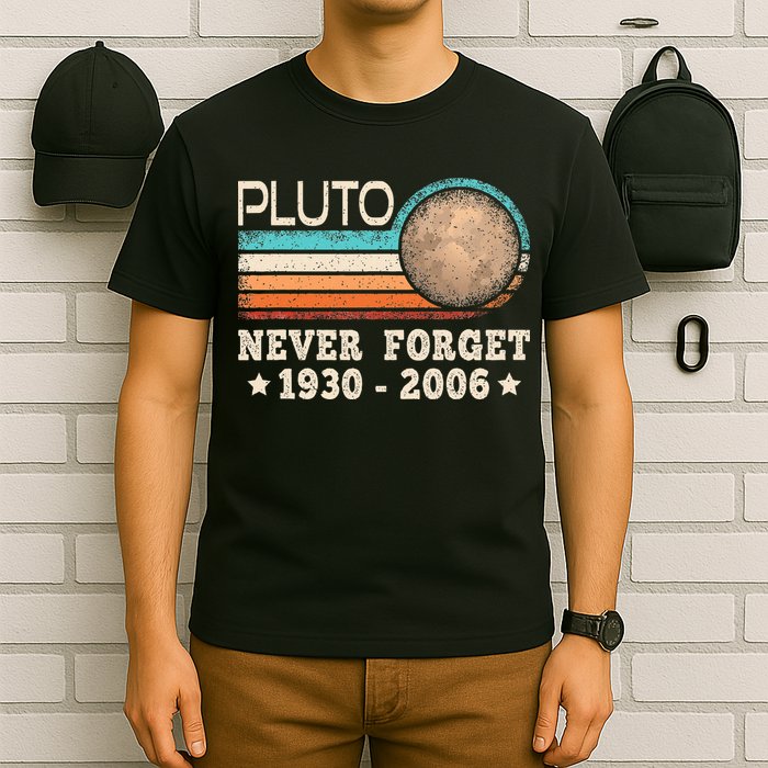 Pluto Never Forget Funny Planet Space Science T-Shirt