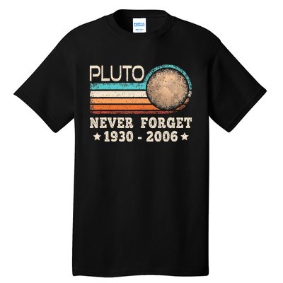 Pluto Never Forget Funny Planet Space Science Tall T-Shirt