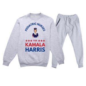 Pediatric Nurses For Kamala Harris Walz 2024 IM With Her Premium Premium Crewneck Sweatsuit Set