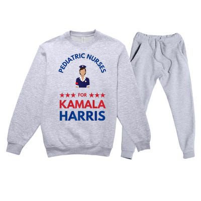 Pediatric Nurses For Kamala Harris Walz 2024 IM With Her Premium Premium Crewneck Sweatsuit Set