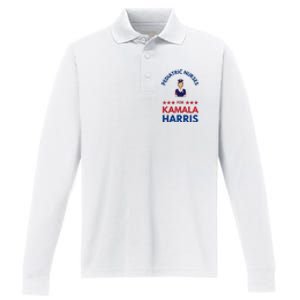 Pediatric Nurses For Kamala Harris Walz 2024 IM With Her Premium Performance Long Sleeve Polo