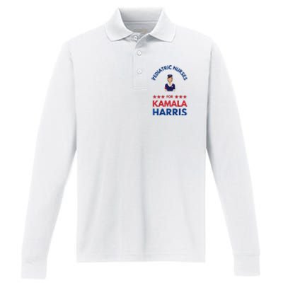 Pediatric Nurses For Kamala Harris Walz 2024 IM With Her Premium Performance Long Sleeve Polo