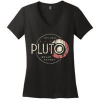 Pluto Never Forget Funny Pluto Pluto Lover Pluto Women's V-Neck T-Shirt