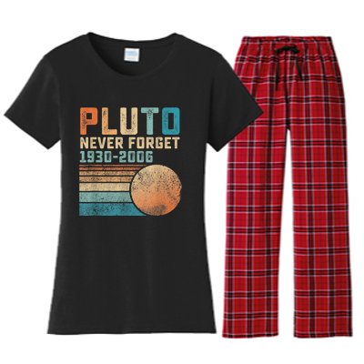 Pluto Never Forget Women's Flannel Pajama Set