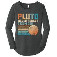 Pluto Never Forget Women's Perfect Tri Tunic Long Sleeve Shirt