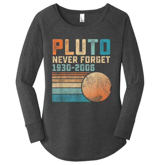 Pluto Never Forget Women's Perfect Tri Tunic Long Sleeve Shirt