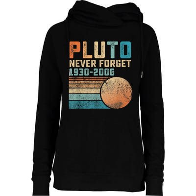 Pluto Never Forget Womens Funnel Neck Pullover Hood