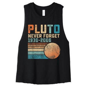 Pluto Never Forget Women's Racerback Cropped Tank