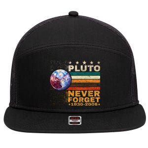 PLUTO NEVER FORGET 7 Panel Mesh Trucker Snapback Hat