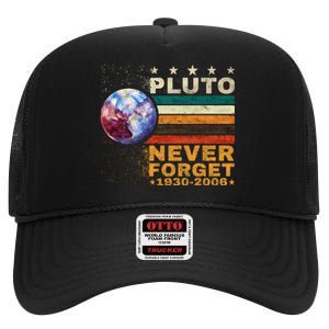 PLUTO NEVER FORGET High Crown Mesh Back Trucker Hat