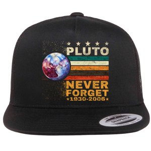 PLUTO NEVER FORGET Flat Bill Trucker Hat